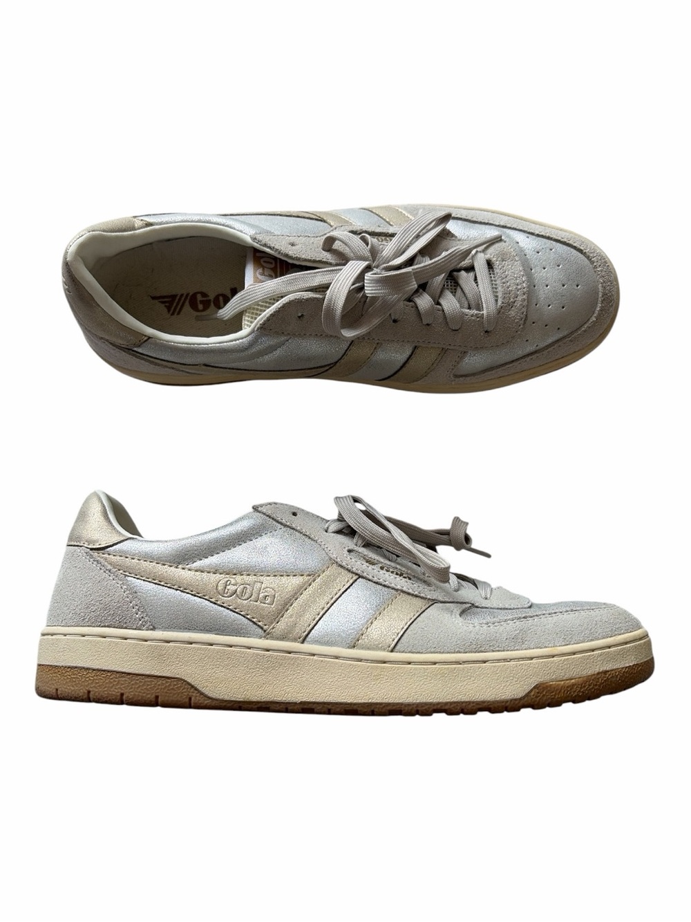 Anthropologie Gola Exclusive Hawk Metallic Low-Top Sneakers Sz 10
